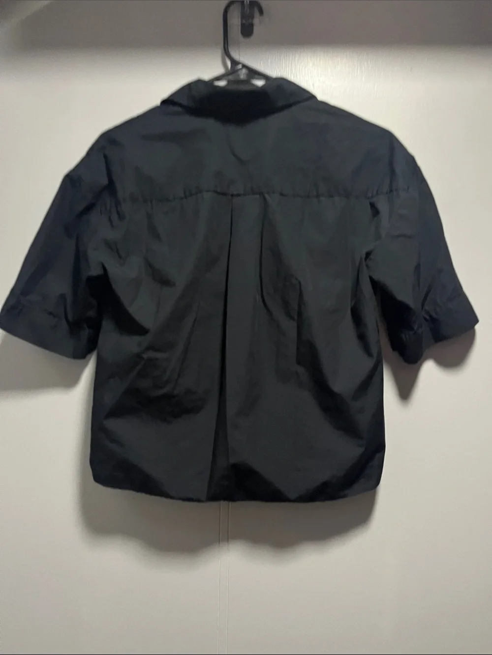 Banana Republic Black Short-Sleeve Shirt Jacket